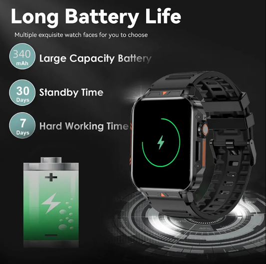 L81 Outdoor Sports Square Smartwatch Answer Call Big Battery Fitness Tracker — view 2