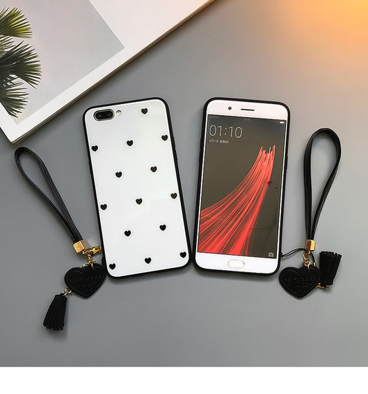 Compatible with Apple , Love Dot Mobile Phone Case Lanyard Glass — view 2