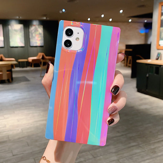 Compatible with Apple, Square Rainbow Iphone12 Mobile Phone Case — view 2