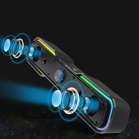 Multimedia Wired RGB Luminous Subwoofer Computer Notebook Mobile Phone Audio Box — view 2