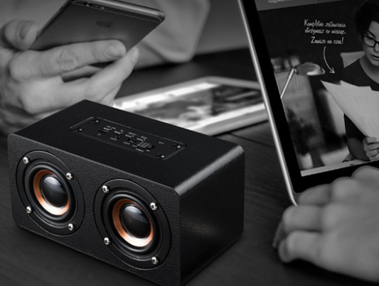 M5 Home Wooden Wireless Bluetooth Small Speaker Phone Computer Desktop Audio — view 2