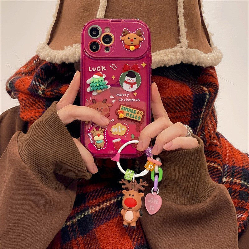 Plastic Christmas Stereo Doll Pendant Phone Case — view 8