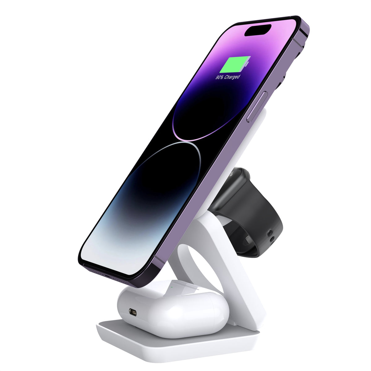 Folding Three-in-one Wireless Charger Portable Magnetic Suction — view 8