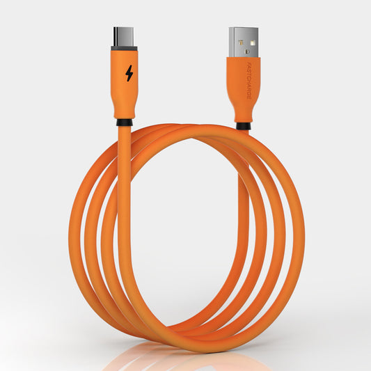 Compatible with Apple , Type-C Liquid Soft Rubber Data Cable for Android Huawei — view 2