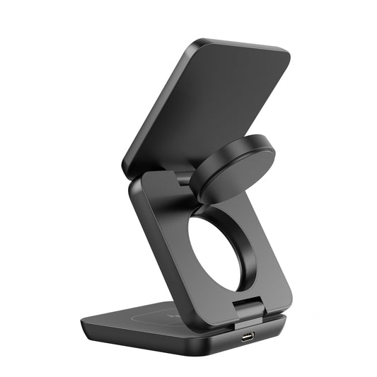 Folding Three-in-one Wireless Charger Portable Magnetic Suction — view 2