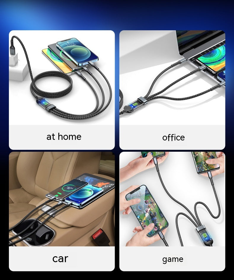 Three-in-one Mobile Phone with Light 6A Super Fast Charge Data Cable — view 8