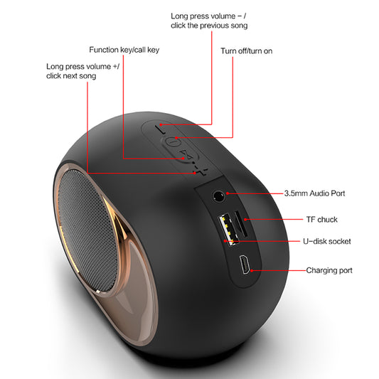 X6 Bluetooth Speaker Subwoofer Wireless — view 2