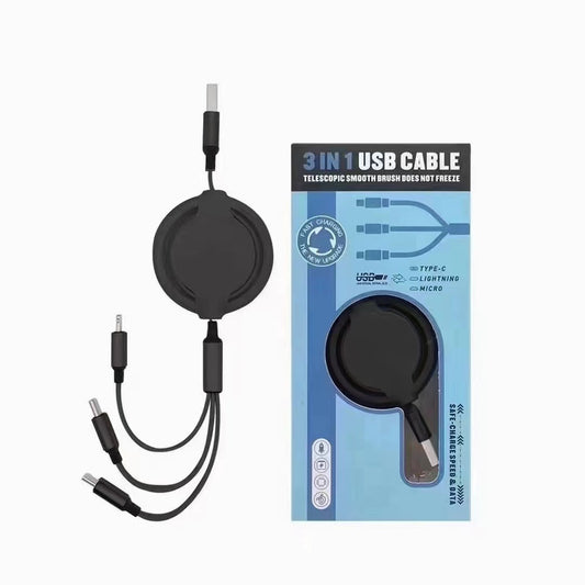 Three-in-one Mobile Phone Data Cable, Free Switching of Interfaces — view 2