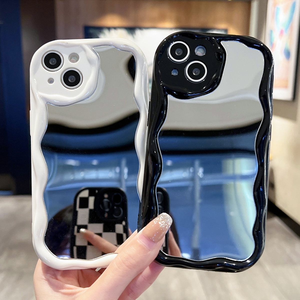 Cream Pattern Mirror Phone Case Drop-resistant Transparent — view 8