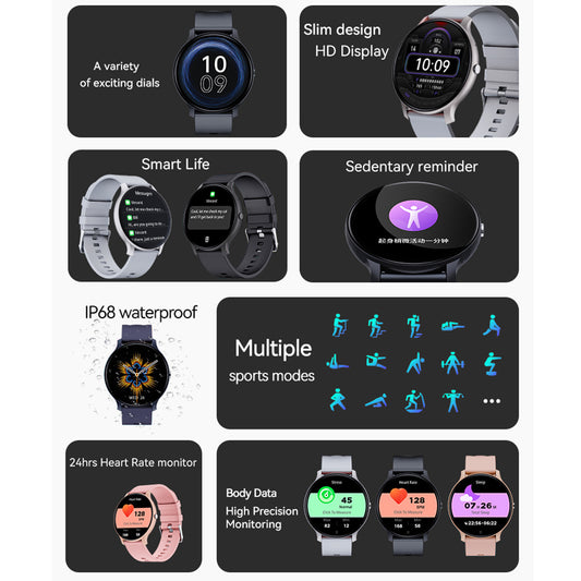 Blood Pressure Oxygen Health Detection Bluetooth Calling Game Music Sport Step — view 2