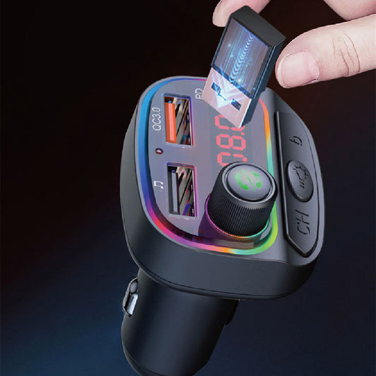 Colorful Mp3 Bluetooth Hands-free Fast Car Charger — view 2
