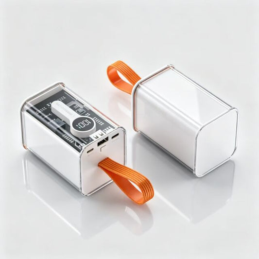 Futuristic Transparent Power Bank · 20000 mAh