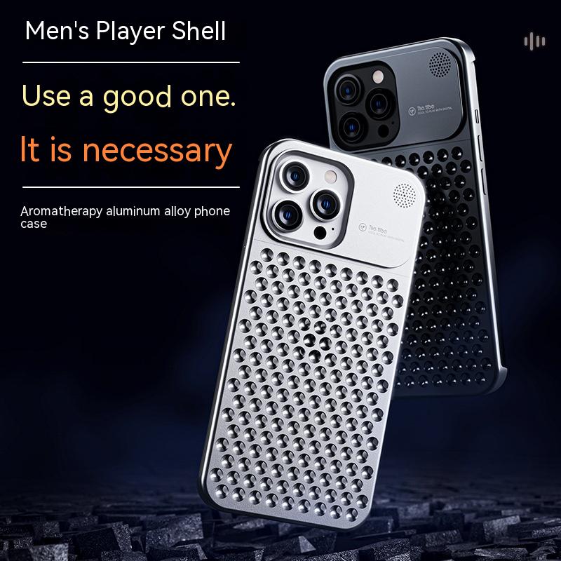 Aluminum Alloy Phone Case for 14 13 Pro Max Plus Hollow Heat Dissipation — view 8