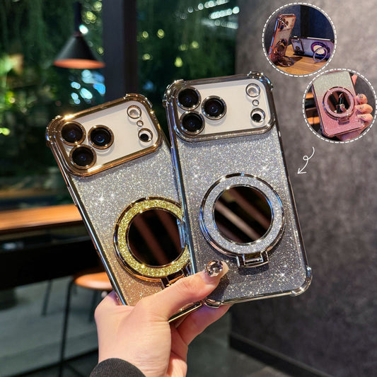 Glitter Mirror Magnetic Bracket Phone Case — view 2