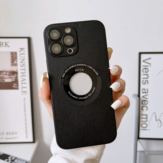 Suitable for IPhone15PRO Phone Case Litchi Grain Leather — view 2
