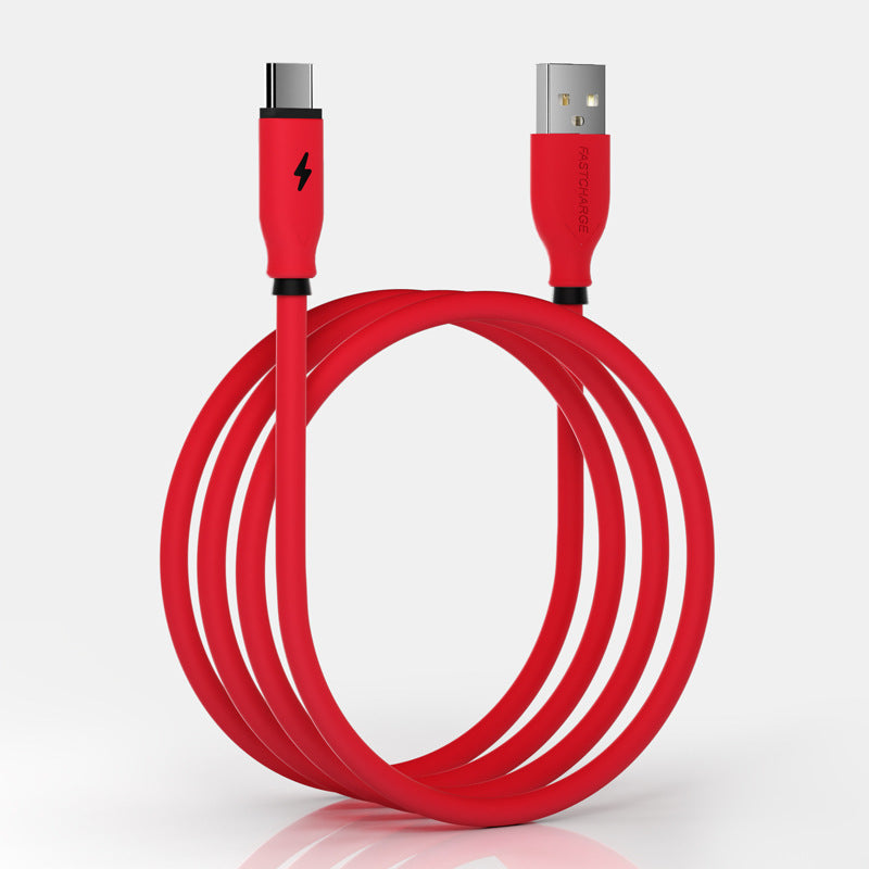 Compatible with Apple , Type-C Liquid Soft Rubber Data Cable for Android Huawei — view 5