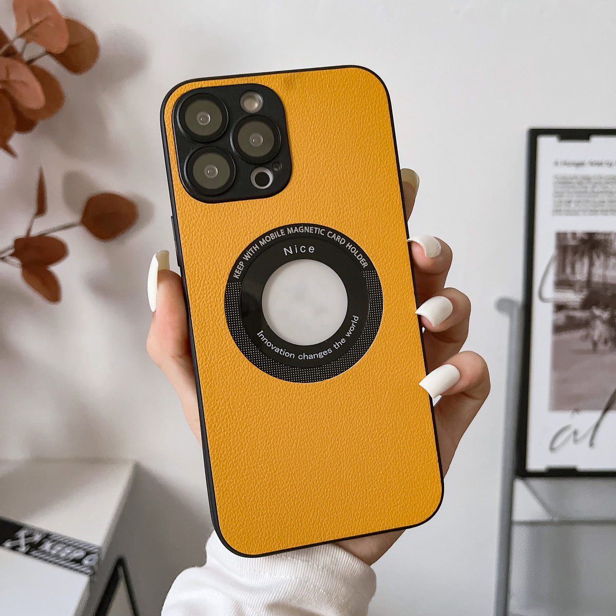 Suitable for IPhone15PRO Phone Case Litchi Grain Leather — view 7