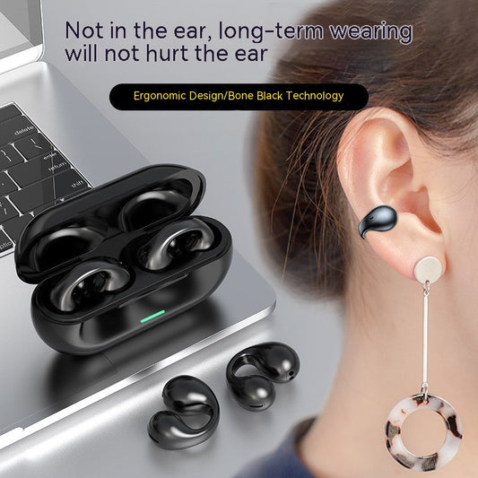 Wireless Ear Clip Bluetooth Headset TWS Comfortable Wear Not In-Ear Sports Bone