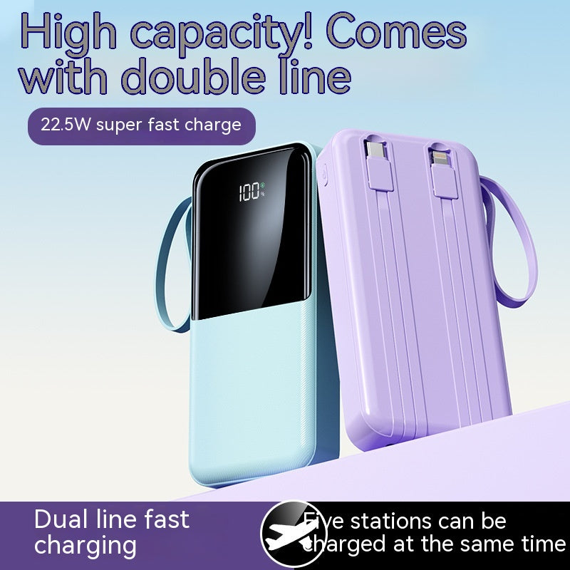 Fast Charge with Cable 20000mAh Large Capacity Ultra-thin Portable Mobile Power — view 4
