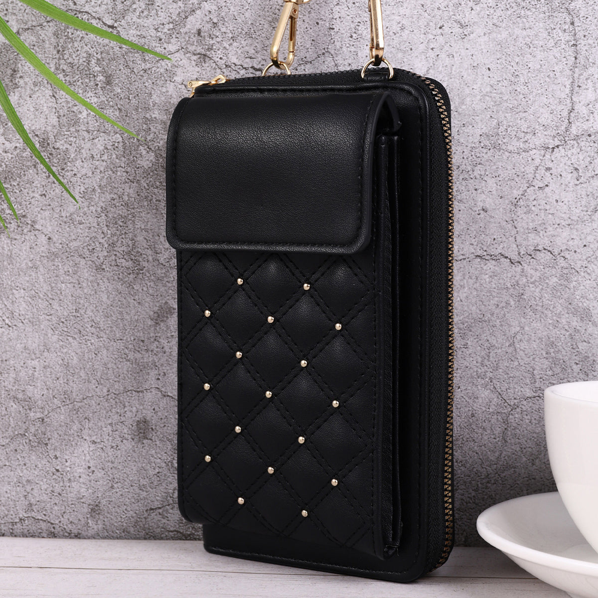 Fashion All-match Mobile Phone Bag Classic Style Rhombus Light Luxury — view 2