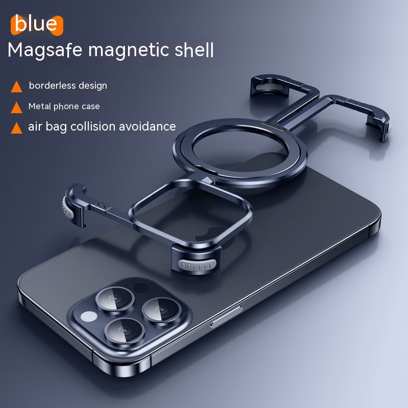 Metal Airbag Anti-fall Shell Phone Case Protective Shock Absorption Aerospace — view 5