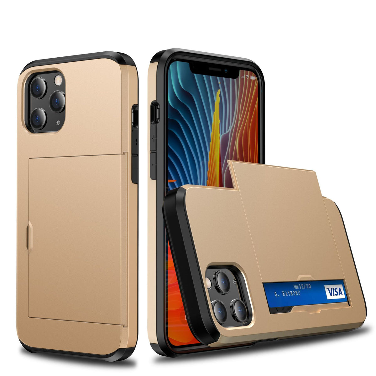 Compatible with Apple, iPhone12 Card Push Sliding Type anti-drop Phone Case — view 8