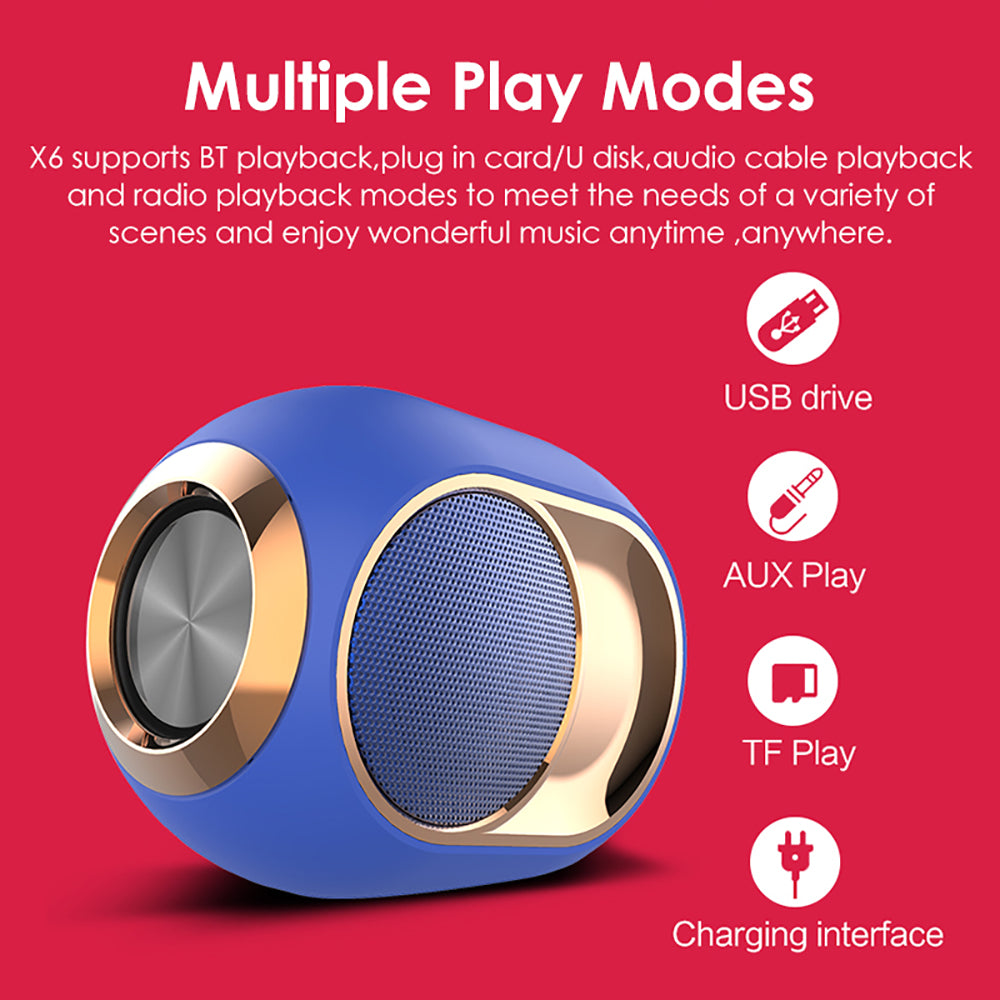 X6 Bluetooth Speaker Subwoofer Wireless — view 3