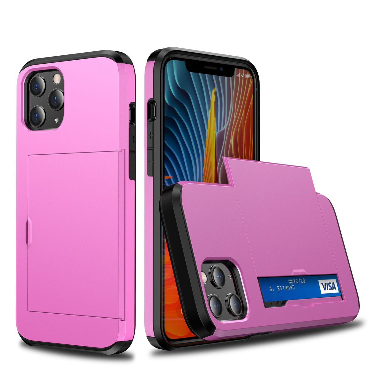 Compatible with Apple, iPhone12 Card Push Sliding Type anti-drop Phone Case — view 4