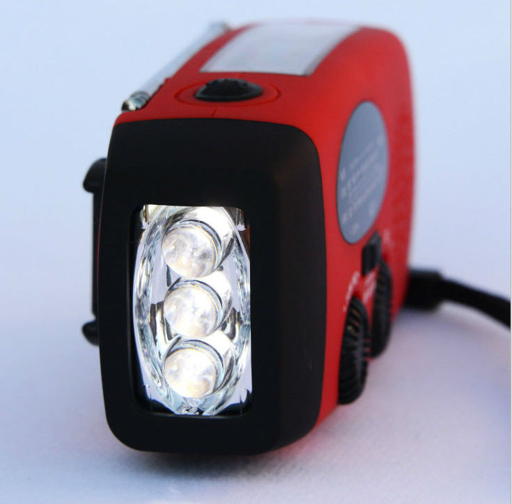 Solar Hand Crank USB Charging Radio Flashlight — view 4
