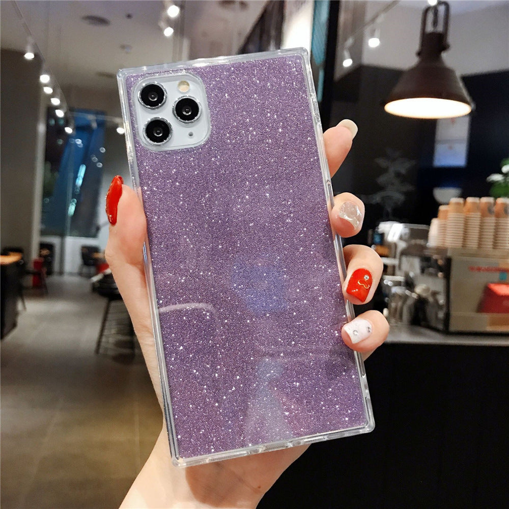 Compatible with , Square Glitter Transparent TPU Soft Shell — view 5