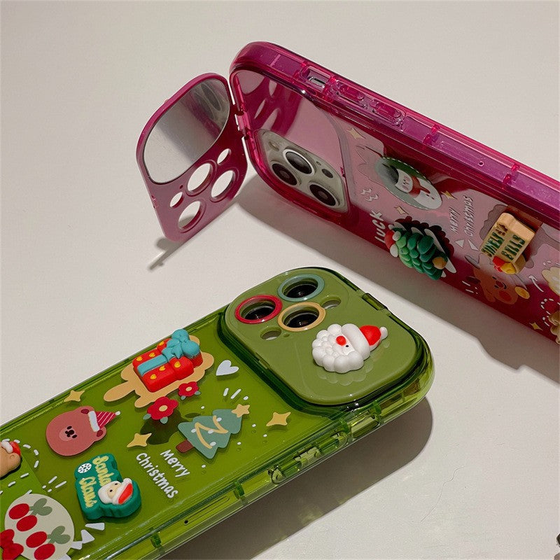 Plastic Christmas Stereo Doll Pendant Phone Case — view 3