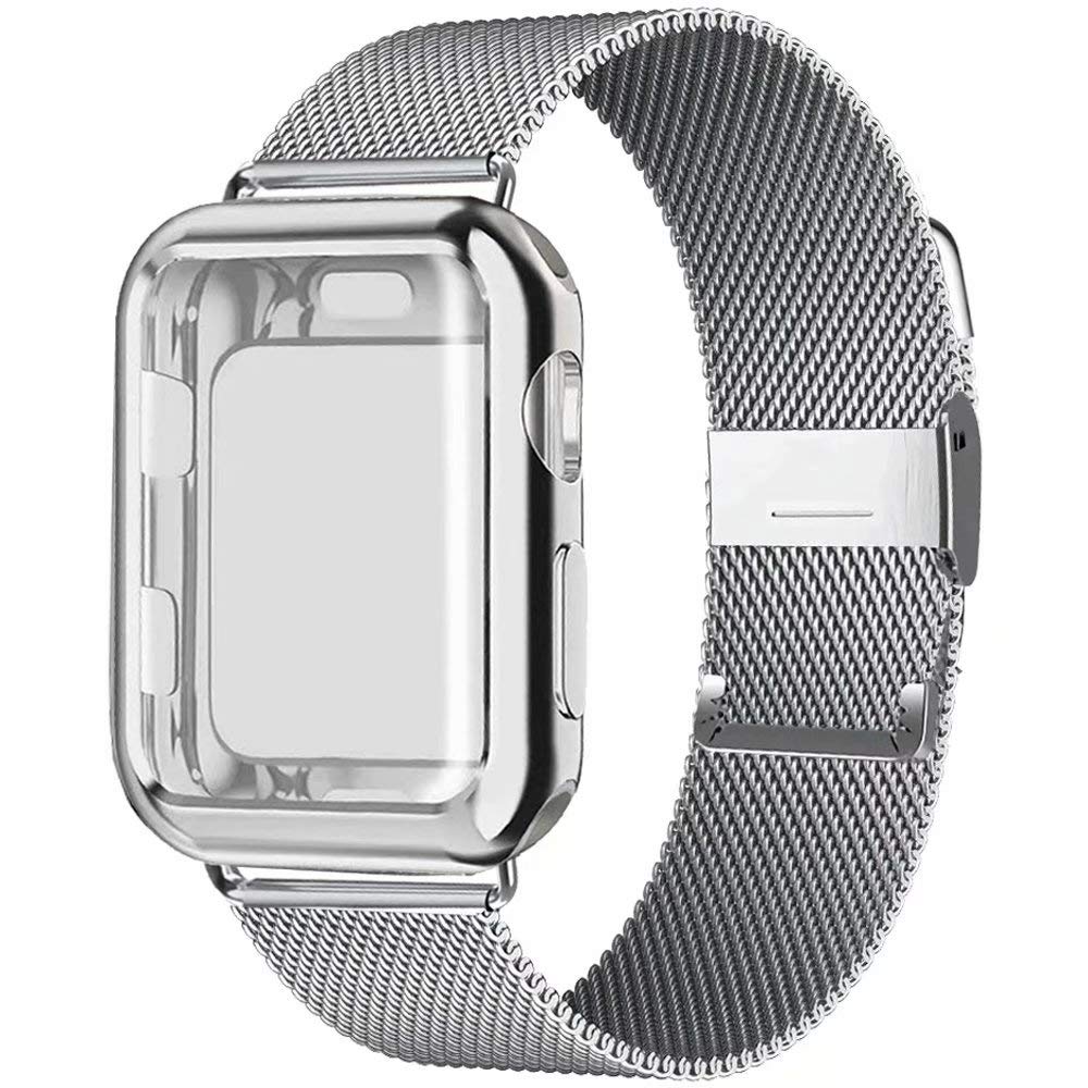 Compatible with Apple, Iwatch5 / 4 / 3 Milan Nice Loop + Protective Case Strap — view 5