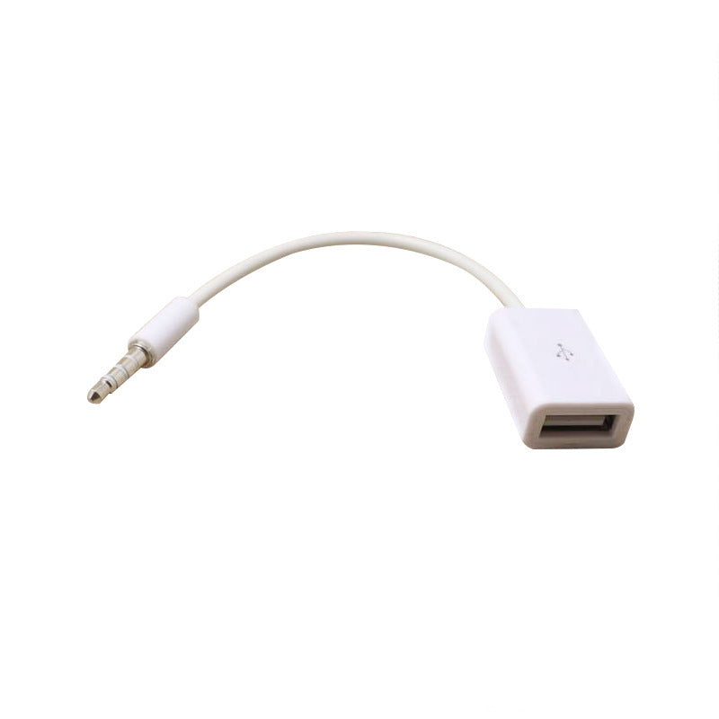 Car MP3 3.5mm Male AUX Audio Socket Jack to USB 2.0 Female Converter Cable Cord — view 6