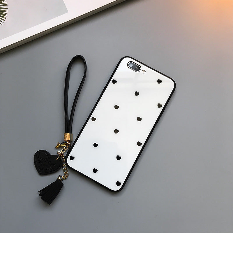 Compatible with Apple , Love Dot Mobile Phone Case Lanyard Glass — view 4