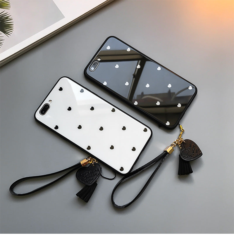 Compatible with Apple , Love Dot Mobile Phone Case Lanyard Glass — view 5