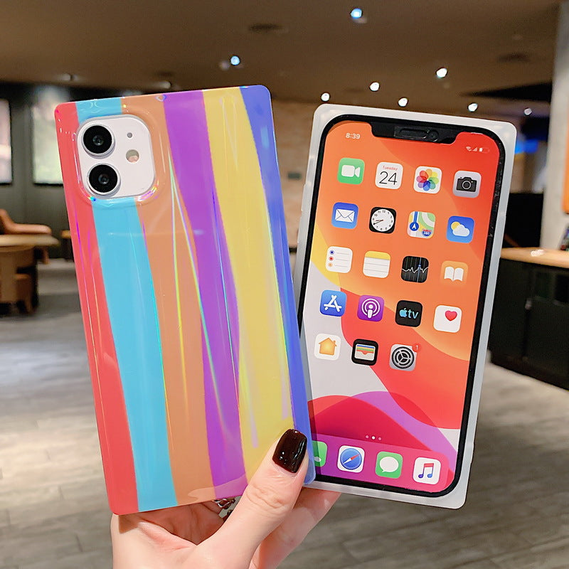 Compatible with Apple, Square Rainbow Iphone12 Mobile Phone Case — view 4