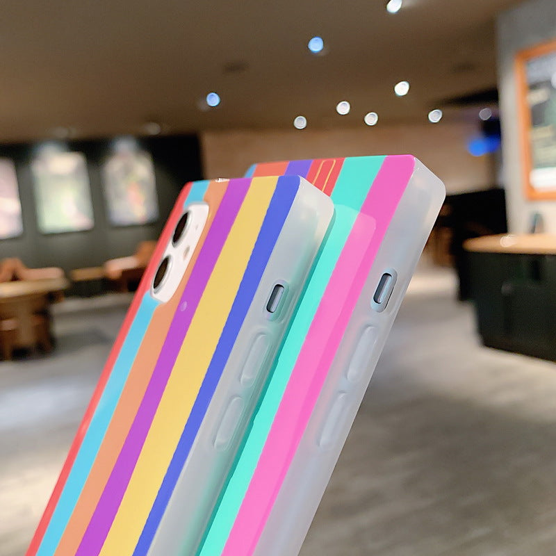 Compatible with Apple, Square Rainbow Iphone12 Mobile Phone Case — view 3
