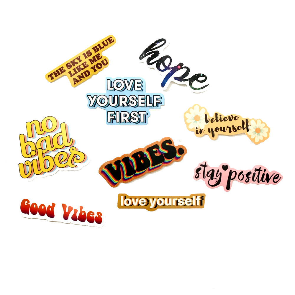 40 Inspirational English Graffiti Stickers Trolley Case Laptop Cartoon Series — view 2