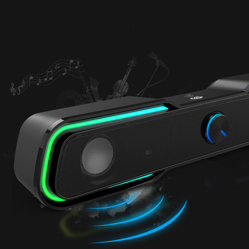 Multimedia Wired RGB Luminous Subwoofer Computer Notebook Mobile Phone Audio Box — view 5