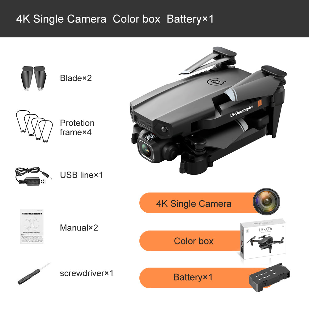 Mini Uav Fixed-Height Quadcopter Dual-Lens Aerial Photography Cross-Border — view 3