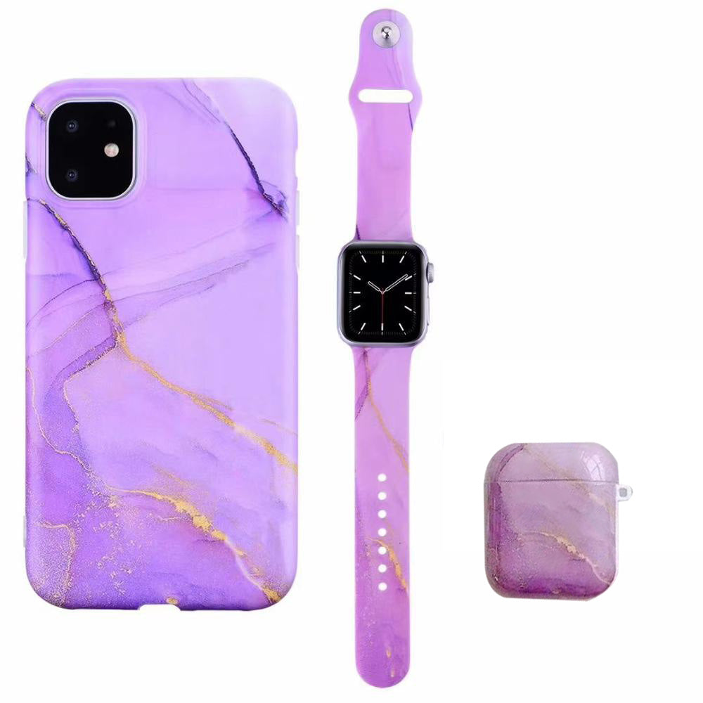 Applicable Earphone Case for Polished Mobile Phone and Marble Strap