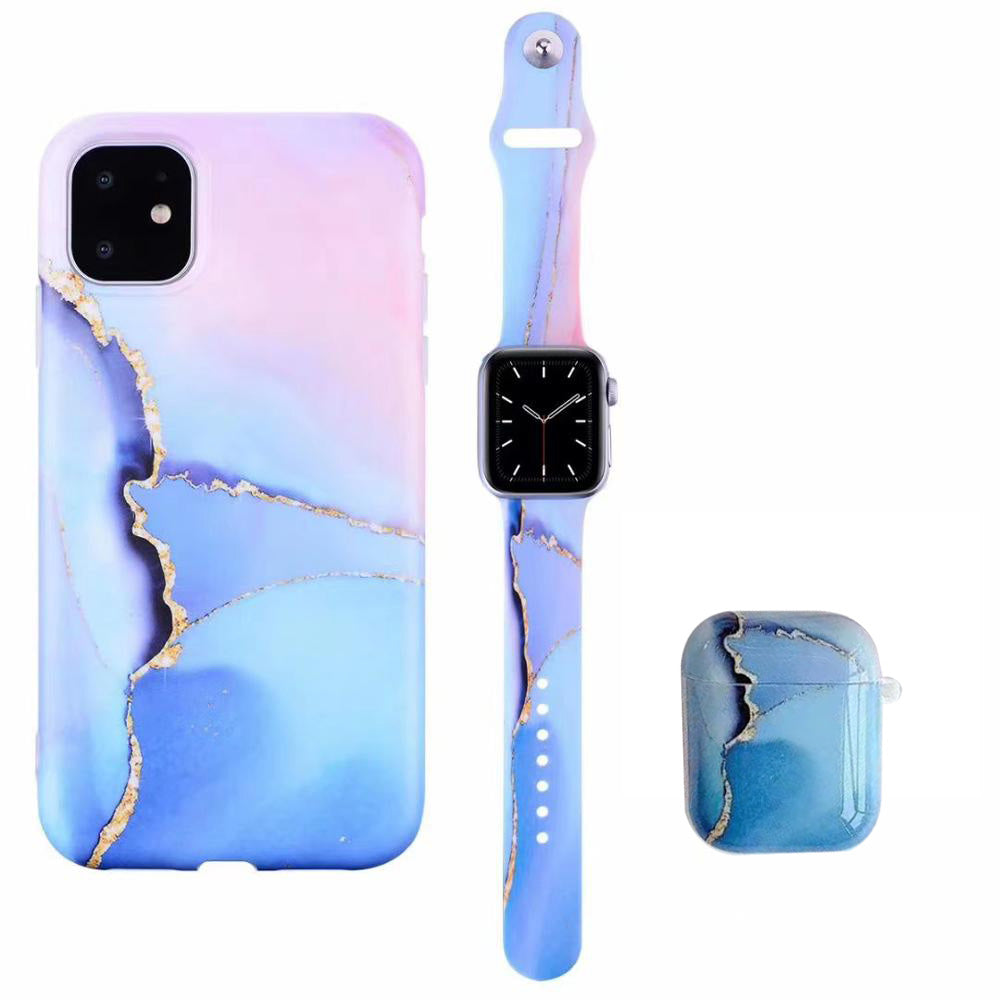 Applicable Earphone Case for Polished Mobile Phone and Marble Strap