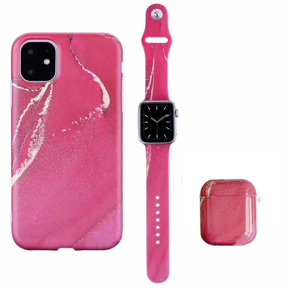 Applicable Earphone Case for Polished Mobile Phone and Marble Strap — view 2