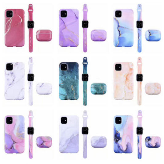 Applicable Earphone Case for Polished Mobile Phone and Marble Strap