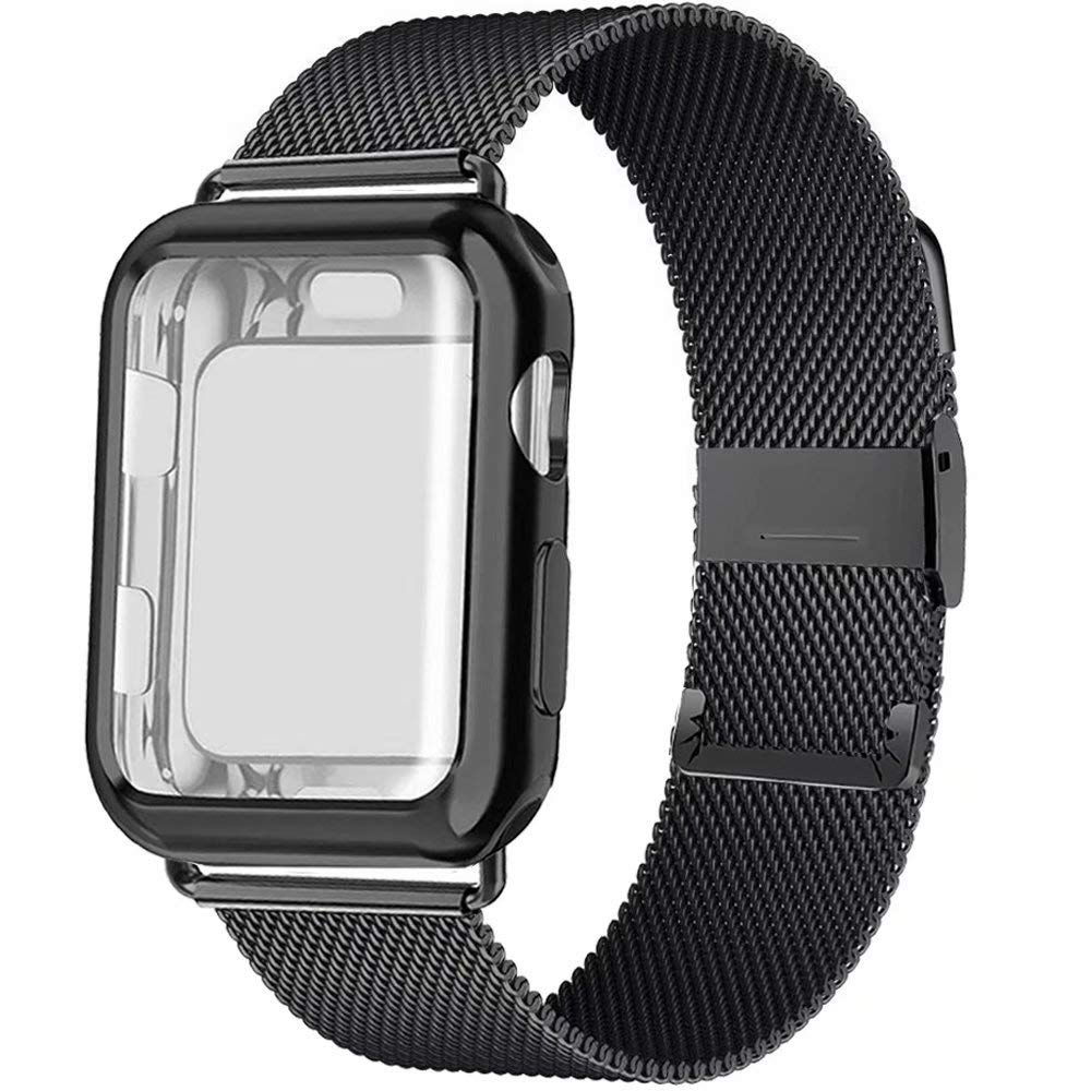 Compatible with Apple, Iwatch5 / 4 / 3 Milan Nice Loop + Protective Case Strap — view 3