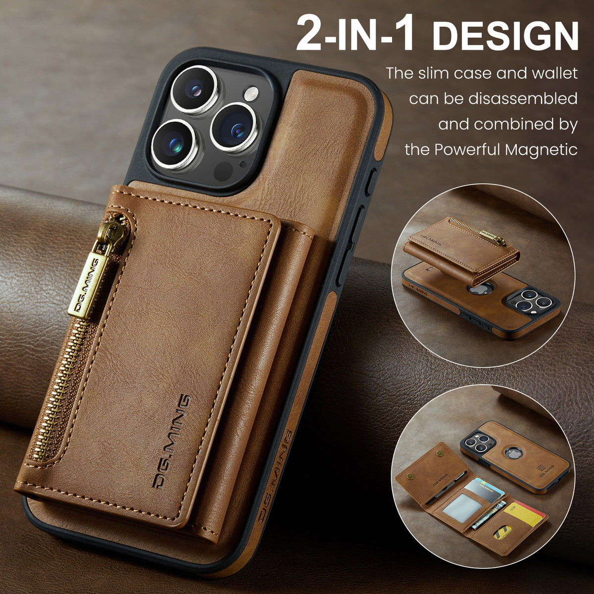 Wireless Charger Phone Case Magnetic Card Holder Protective Sleeve — view 7
