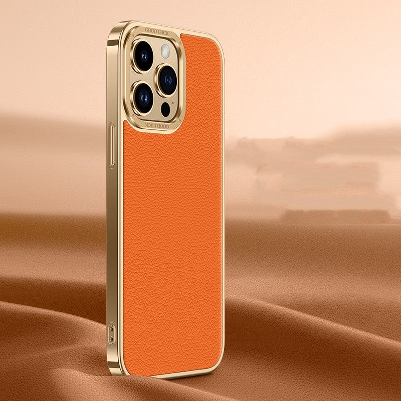Genuine Leather Phone Case Electroplated Soft Edge — view 8