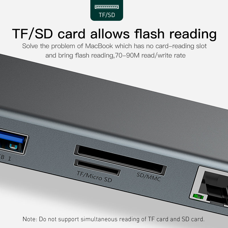 Hub Docking Station and Cooling Bracket to Ten-port HDMI and VGA Network Port — view 7