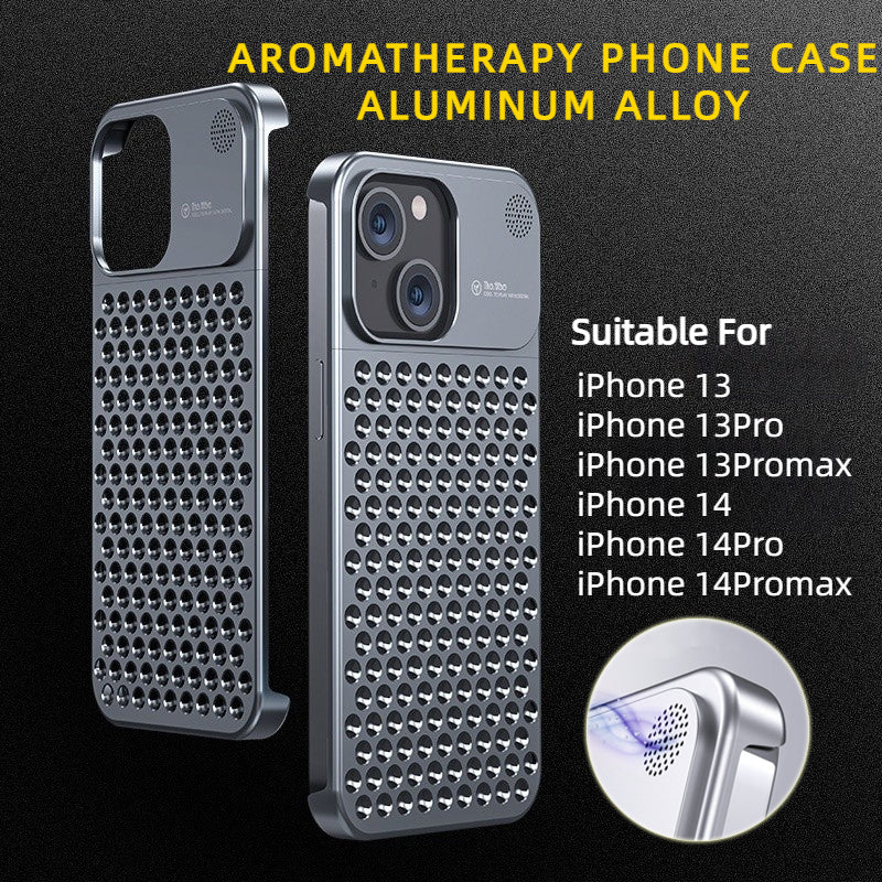 Aluminum Alloy Phone Case for 14 13 Pro Max Plus Hollow Heat Dissipation