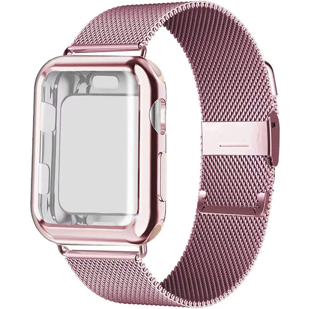 Compatible with Apple, Iwatch5 / 4 / 3 Milan Nice Loop + Protective Case Strap — view 2